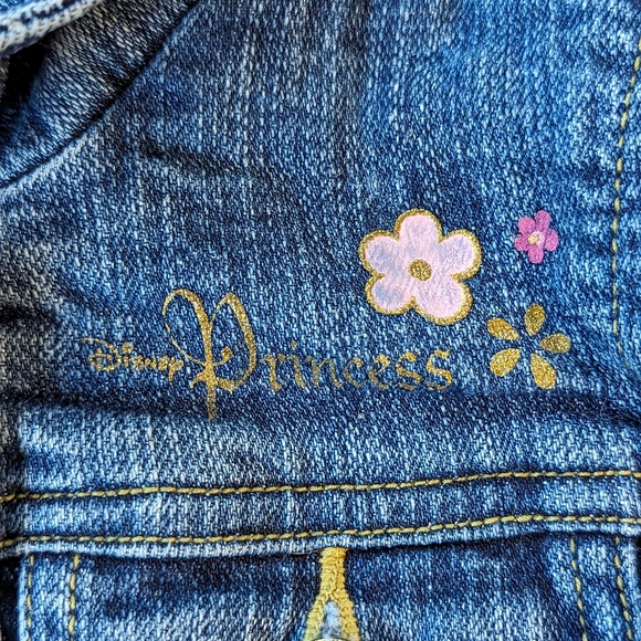 Disney princess little girls denim Jean jacket xxs 2/3 - Picture 5 of 10